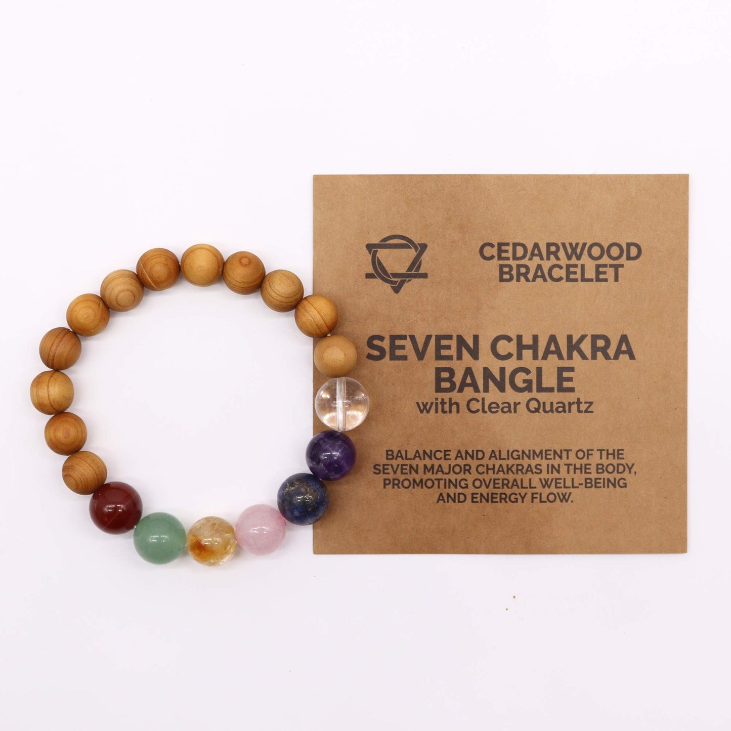 Bracelet en cèdre - 7 chakras