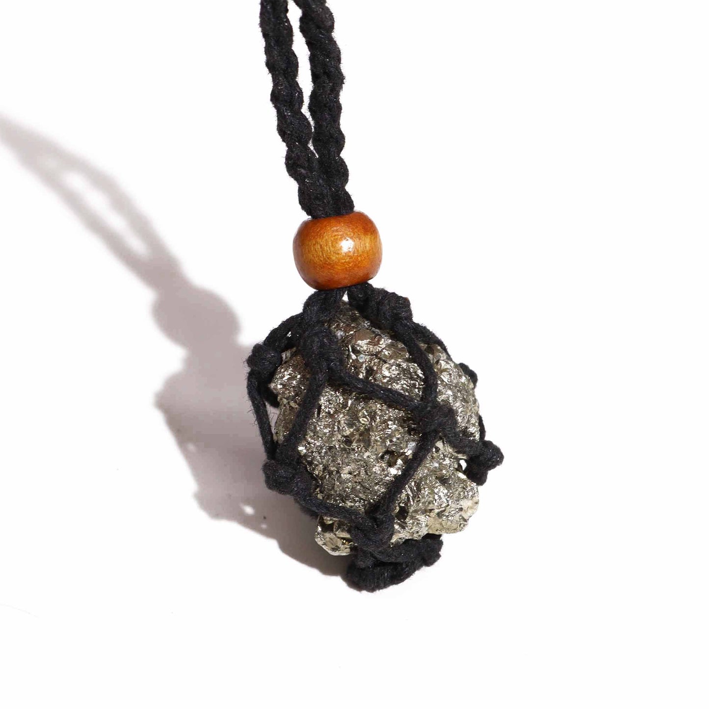 Collier en pierres précieuses cordons 45 cm - Noir