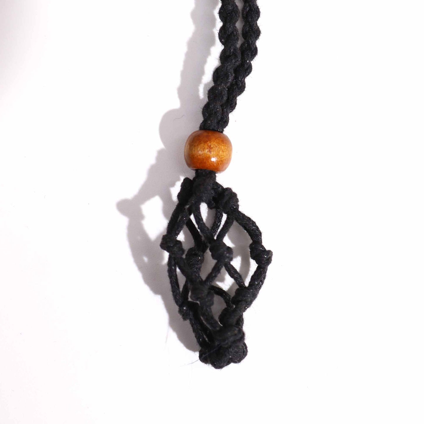 Collier en pierres précieuses cordons 45 cm - Noir