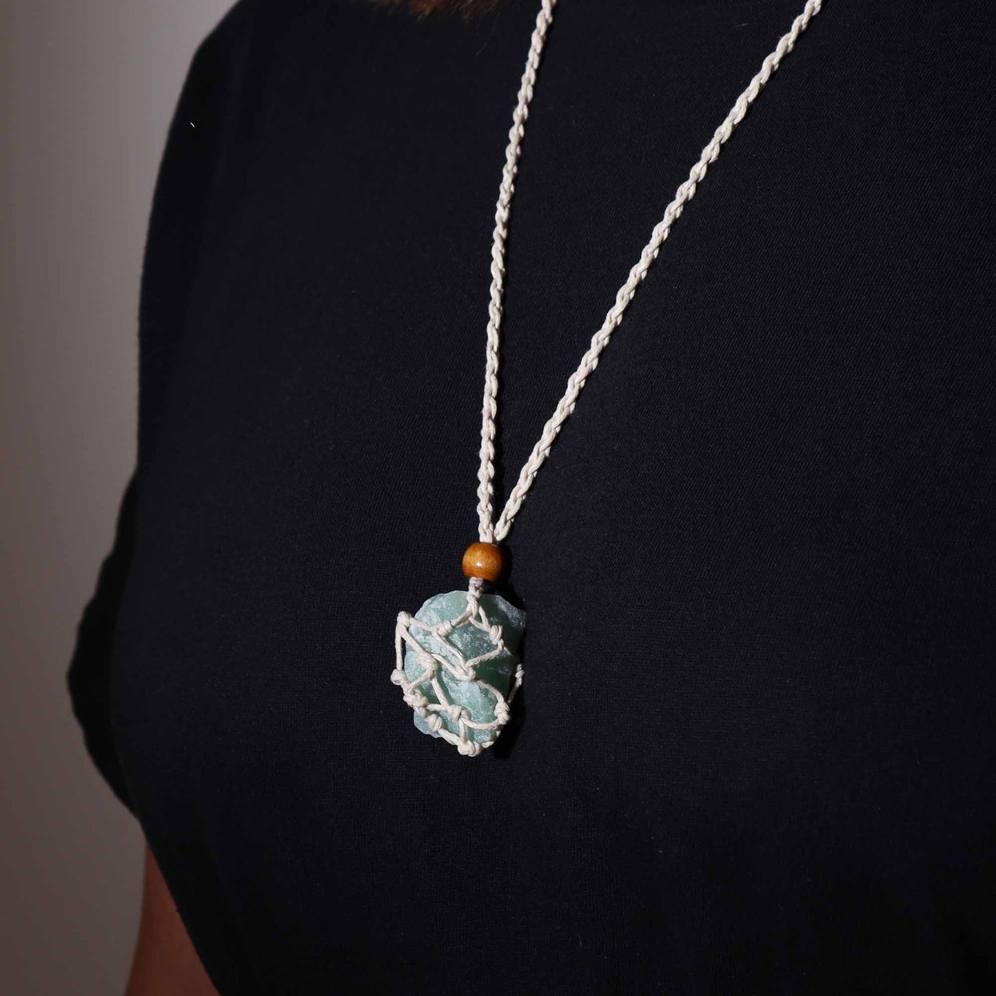 Collier en pierres précieuses 45 cm - Naturel
