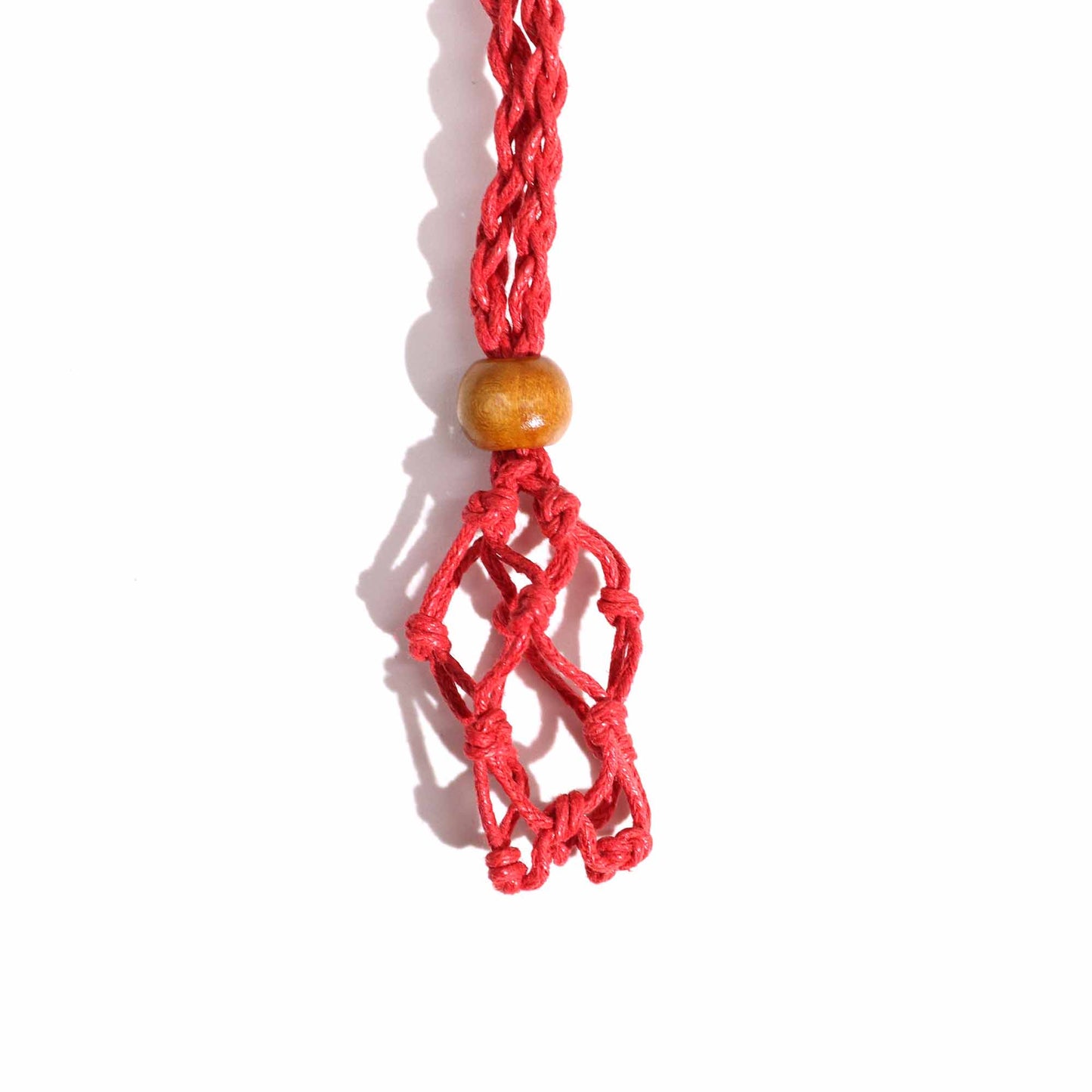 Collier en pierres précieuses cordons 45 cm - Rouge