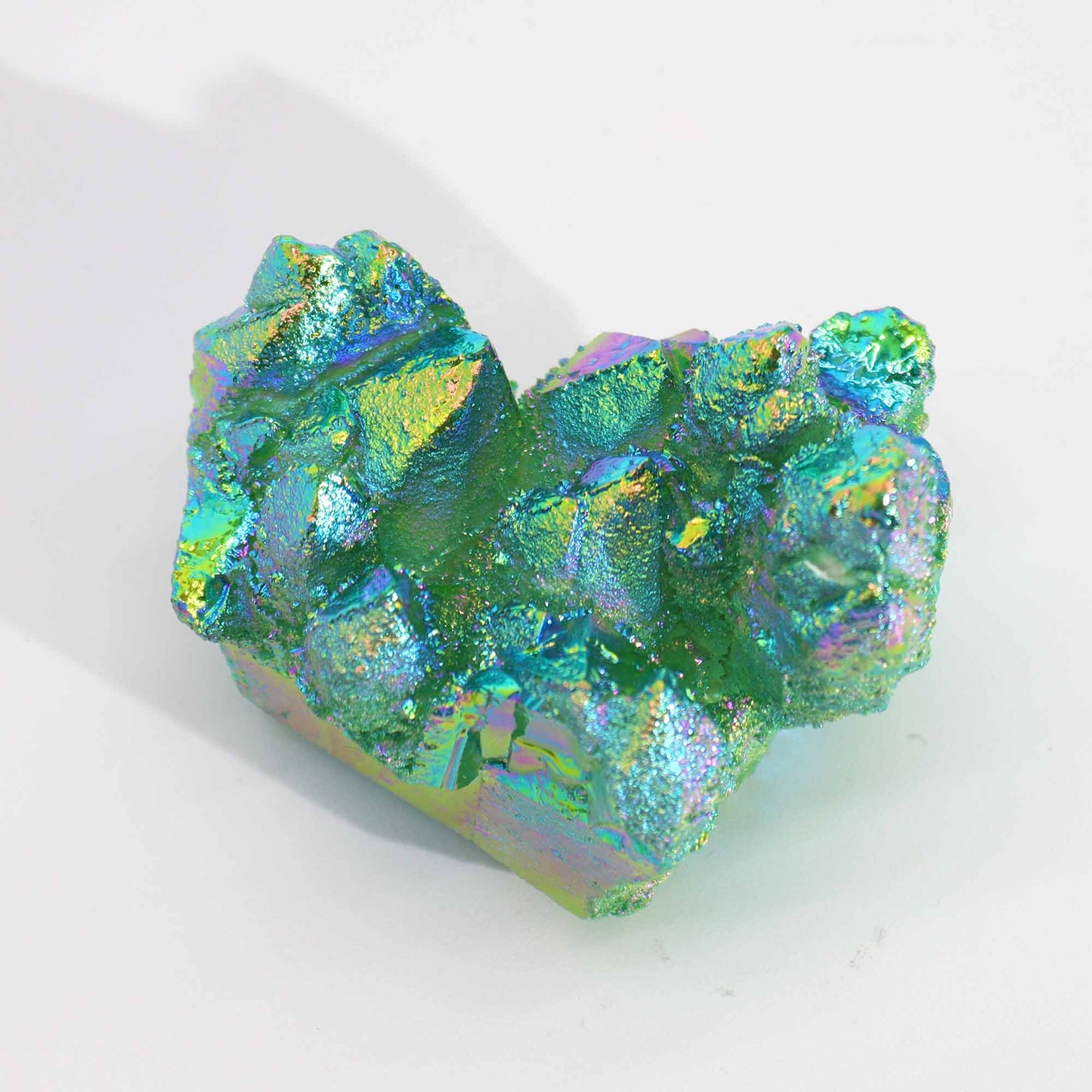 Quartz naturel moyennement amélioré - Quartz Aura Flamme Verte (environ 100-150 g 7-10 cm)
