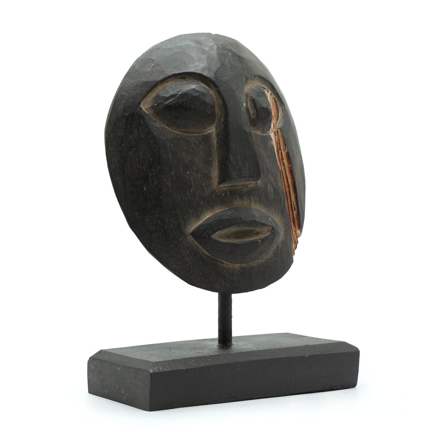 Masque décoratif tribal Timor - Noir 27 x 20 cm