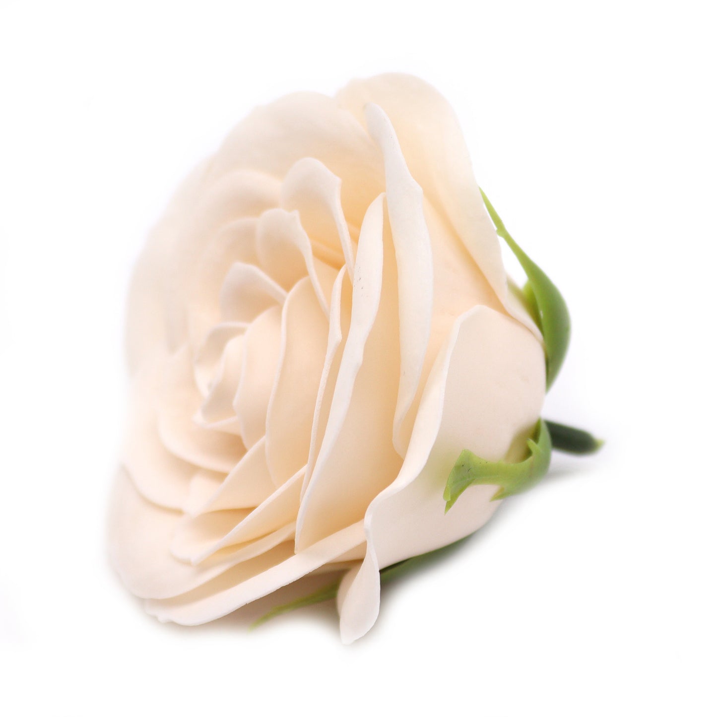 Fleur de savon artisanale - Grande rose vintage - Ivoire victorien