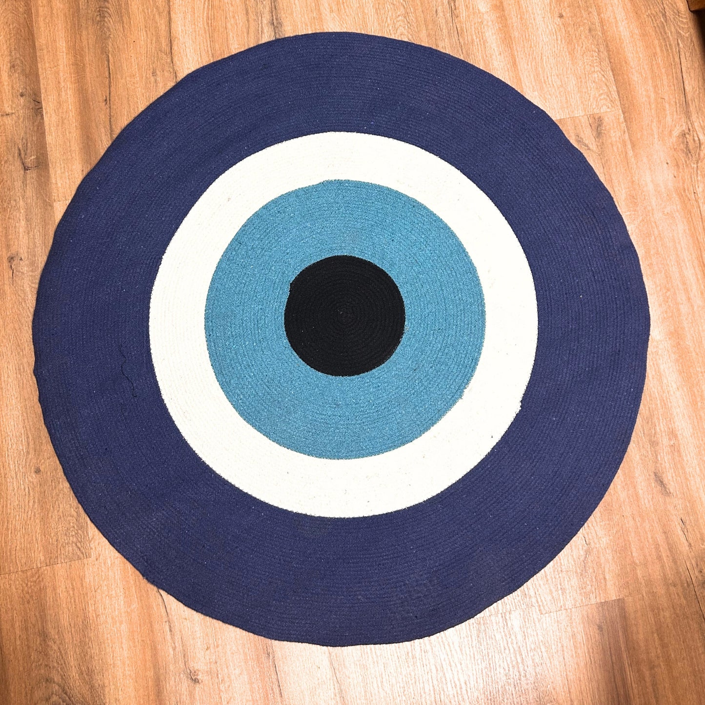 Tapis anti-mauvais œil en corde de coton, 120 cm