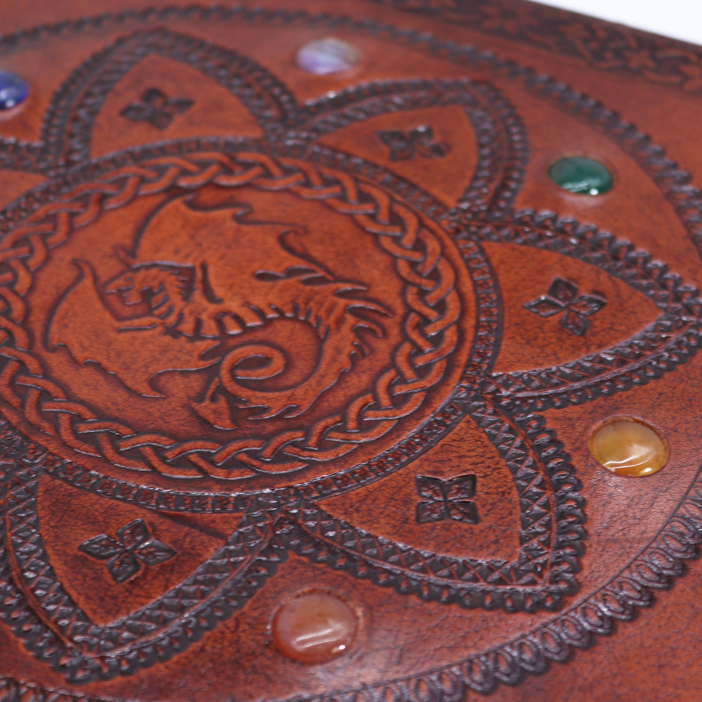Grand carnet funéraire - Pierres de chakra, dragon et mandala