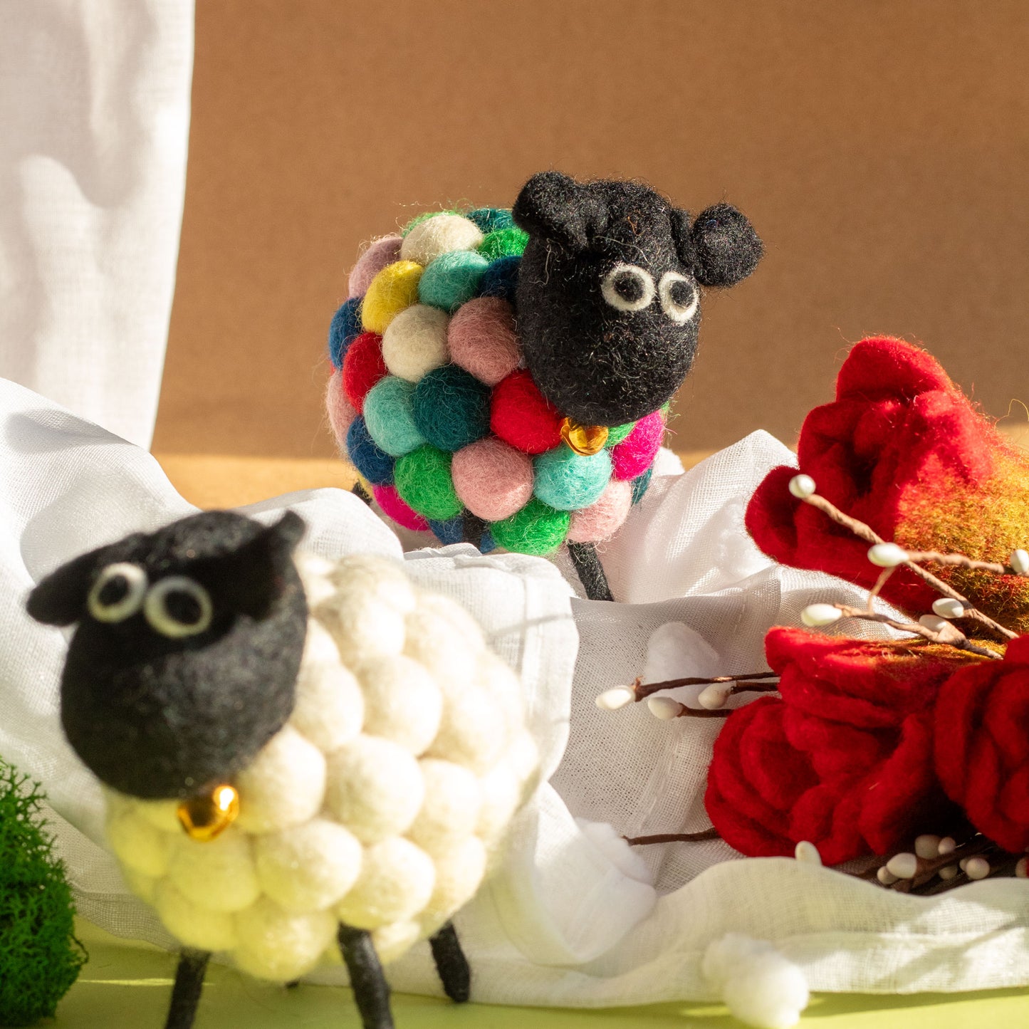 Mouton en feutre - Multicolore