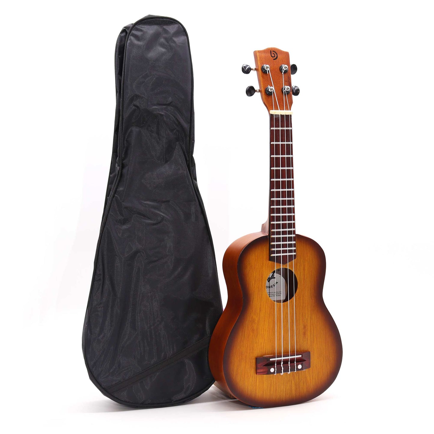Ukulélé artisanal - Finition Orange Sunburst (4 cordes)