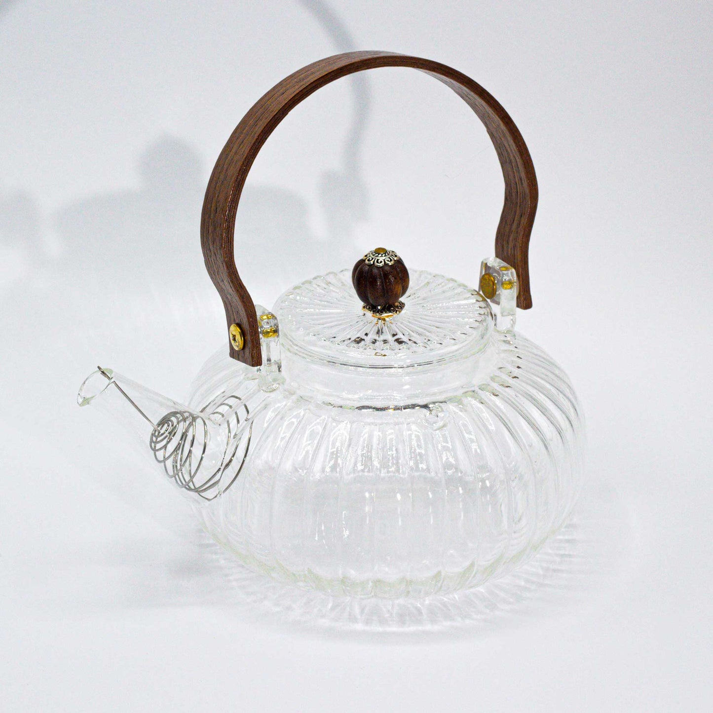 Théière en verre avec infuseur – Perle transparente nervurée – 850 ml