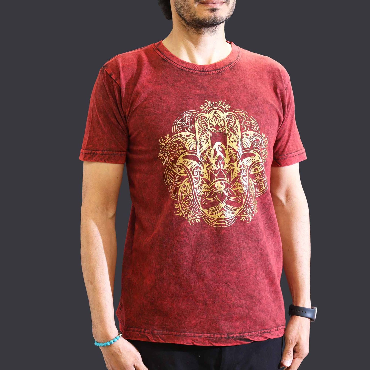 T-shirt moyen Nomad Sari - Hamsa - Marron