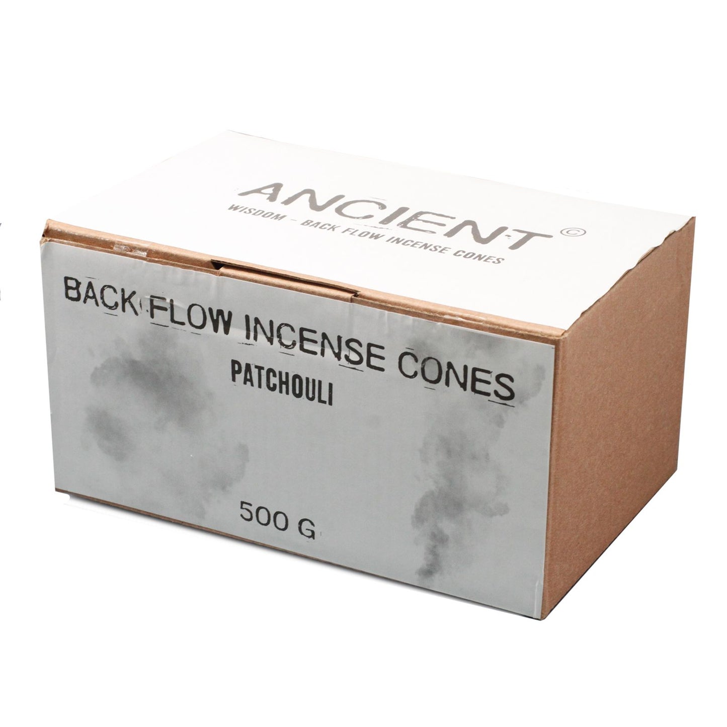 Boîte de cônes d'encens Backflow 500 g - Patchouli (environ 225 pièces)