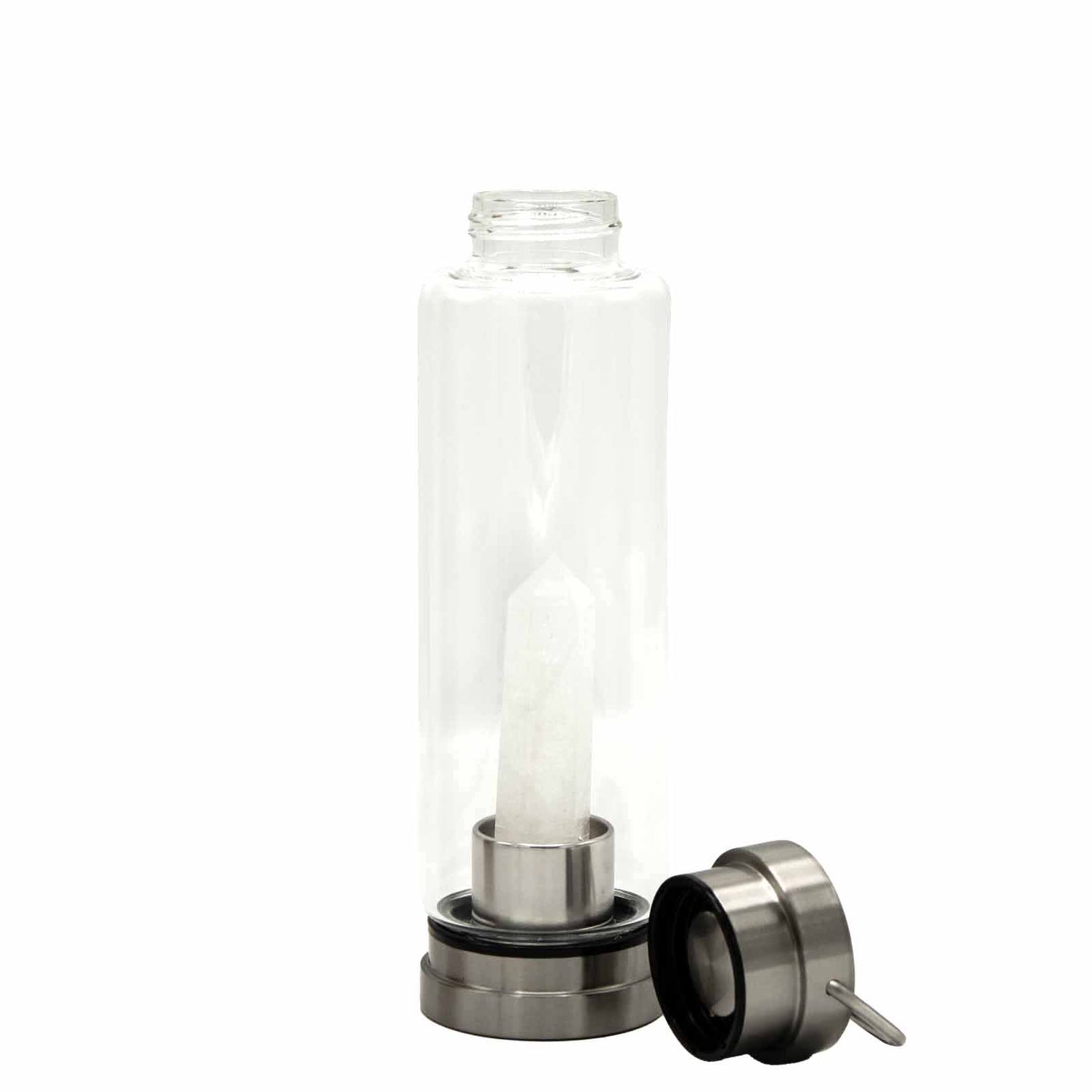 Minéral en bouteille - Quartz clair purifiant - Obélisque