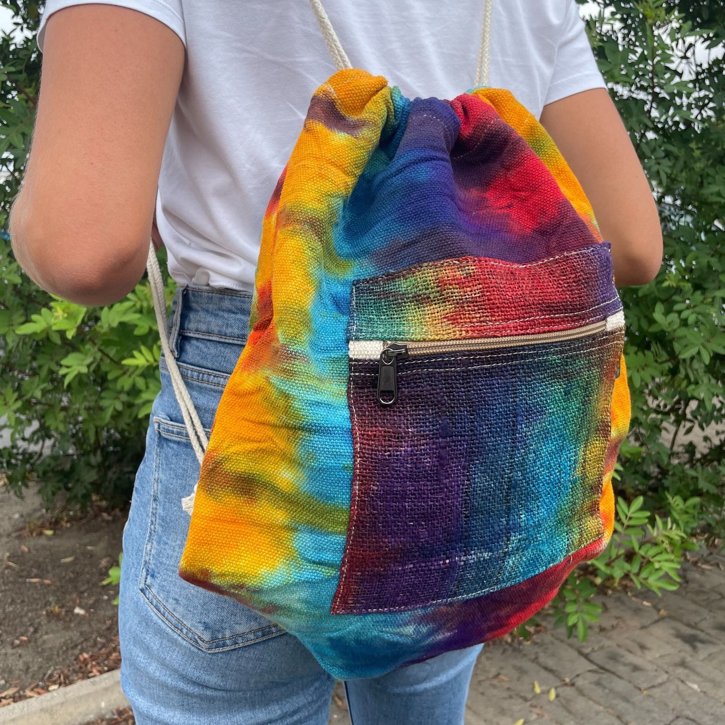 Sac en corde de chanvre Tiedye