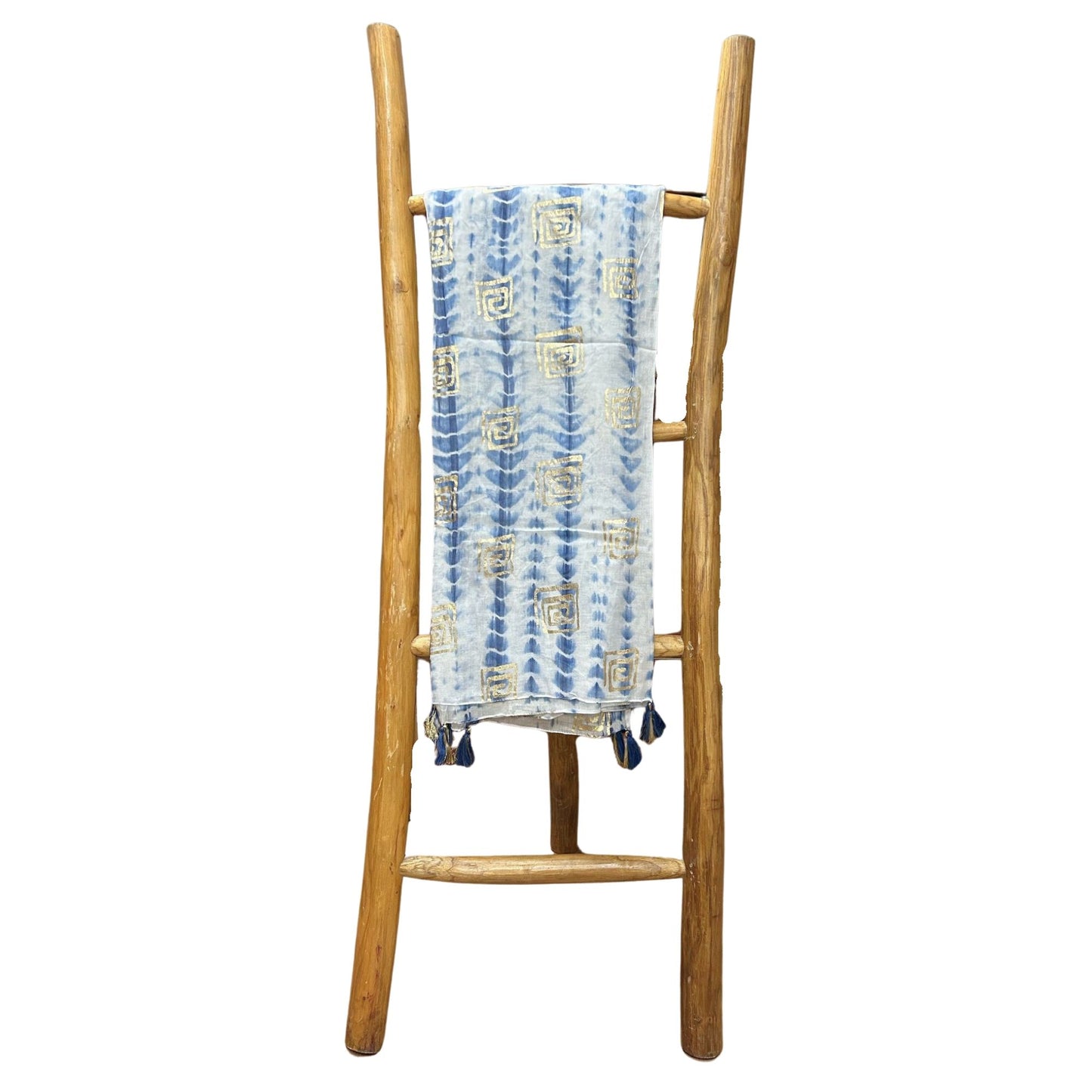 Collection Nomad : sarong méditerranéen, tie-dye bleu et imprimé