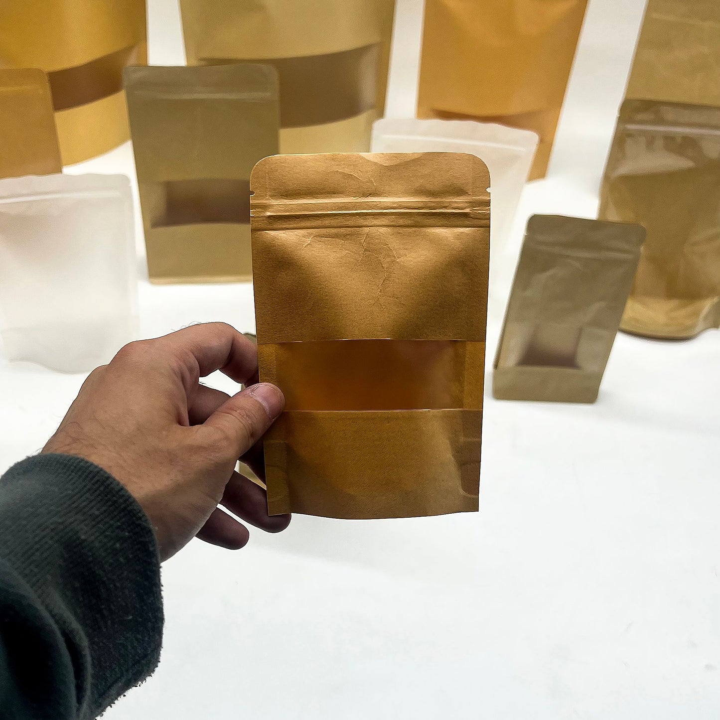 Sac kraft avec fenêtre 10x16 cm
