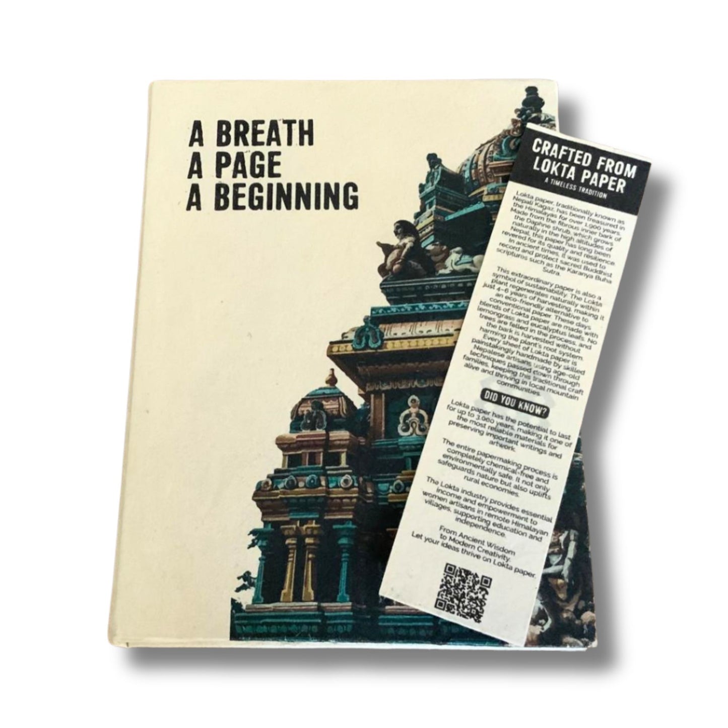 Grand carnet Lokta - A Breath - Comprend un marque-page