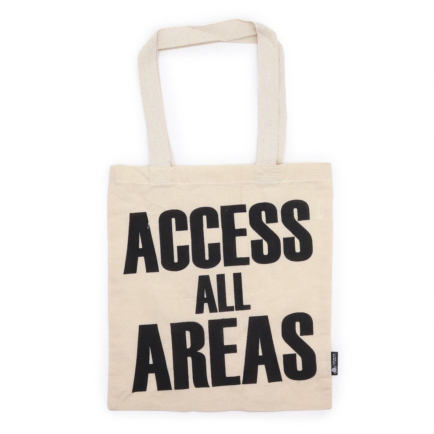 Sac basique emblématique - ACCÈS À TOUS LES ESPACES - (40x36cm) - Coton naturel 4 oz