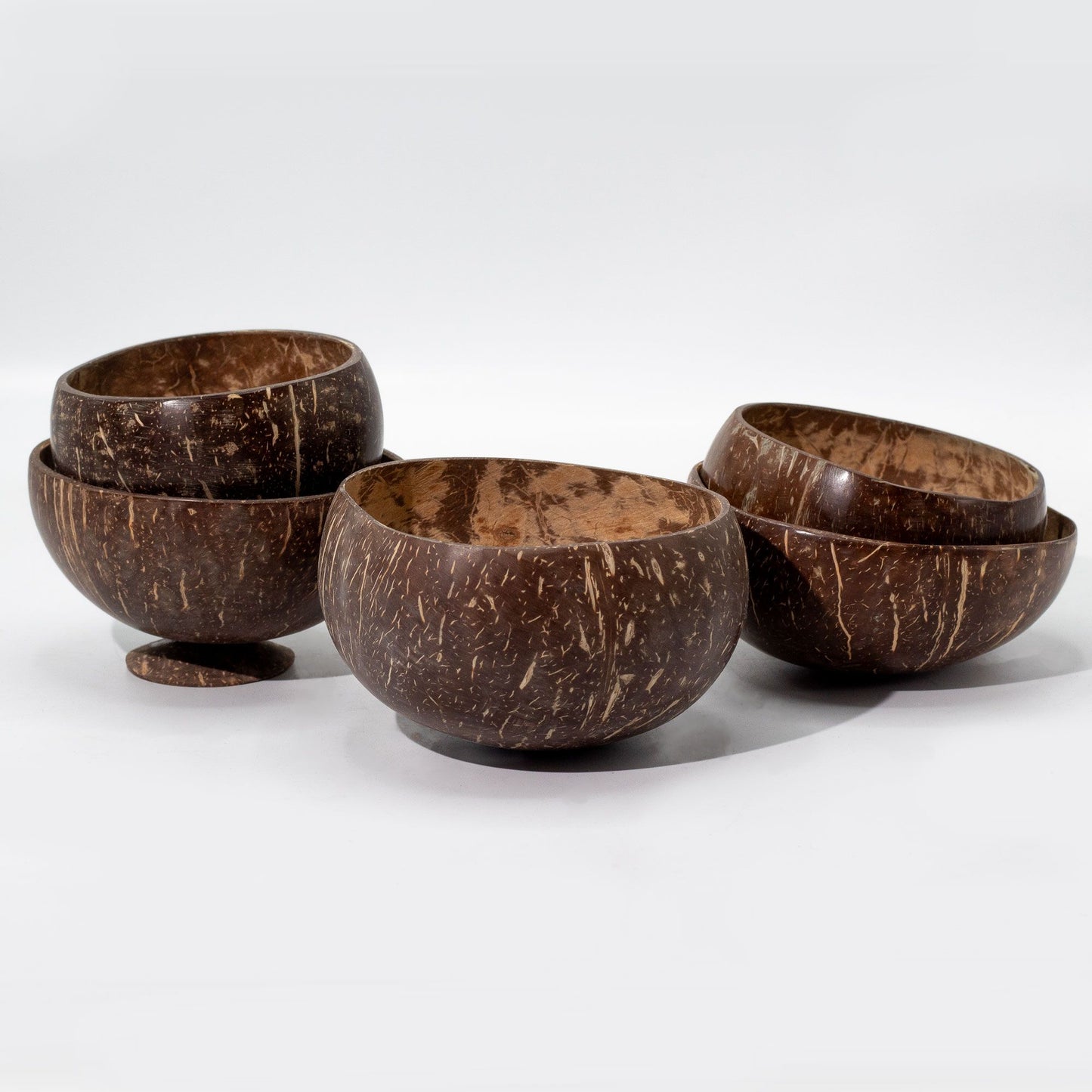 Pequeño tazón de coco natural