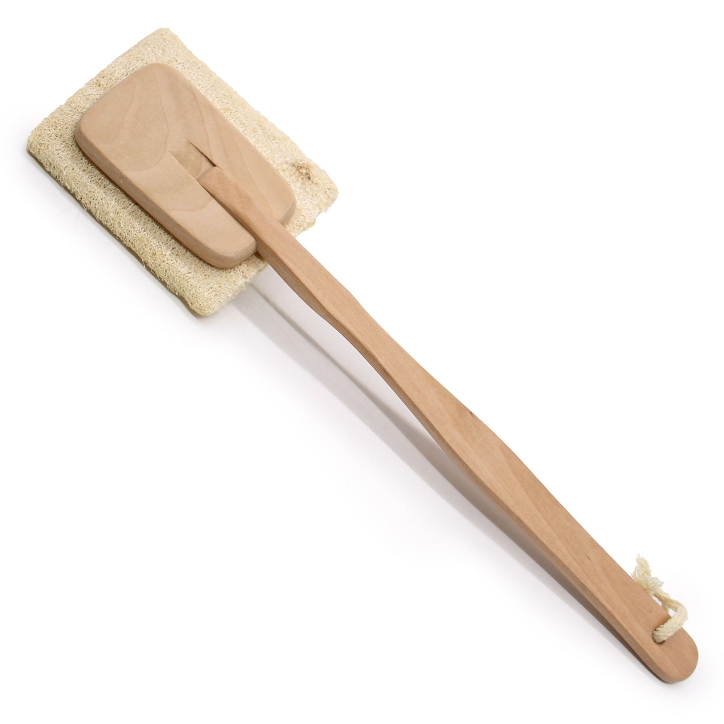 Luffa exfoliant pour le corps avec long manche