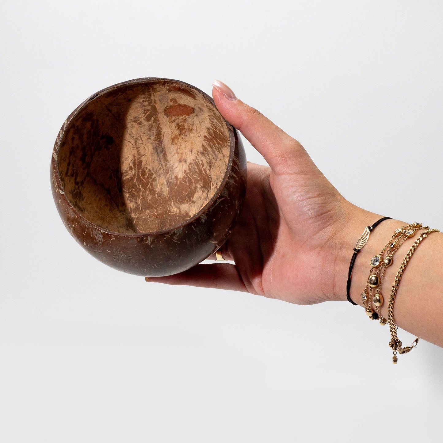 Pequeño tazón de coco natural
