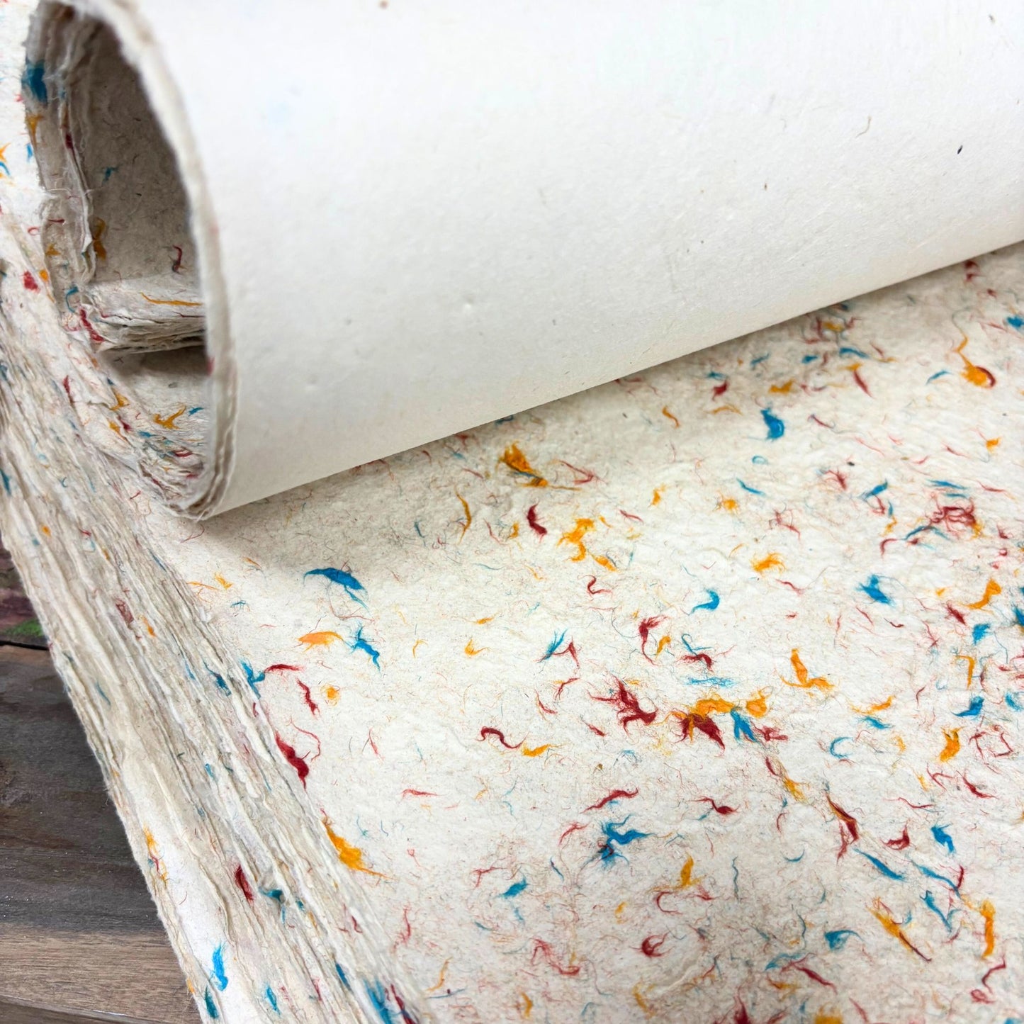 Papier cadeau fait main Lokta - Mélange de coton
