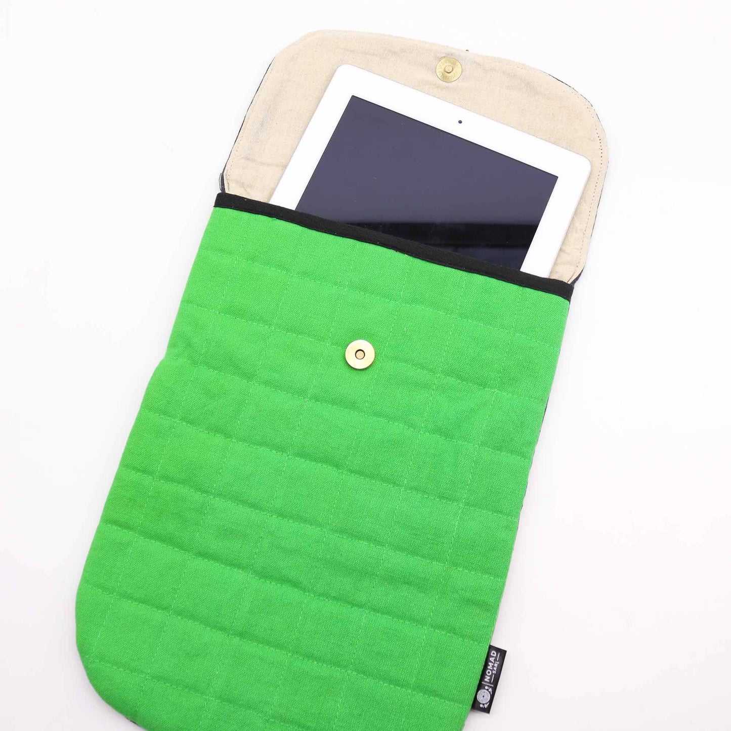 Housse rembourrée pour ordinateur portable - Vert grenouille - 14 oz