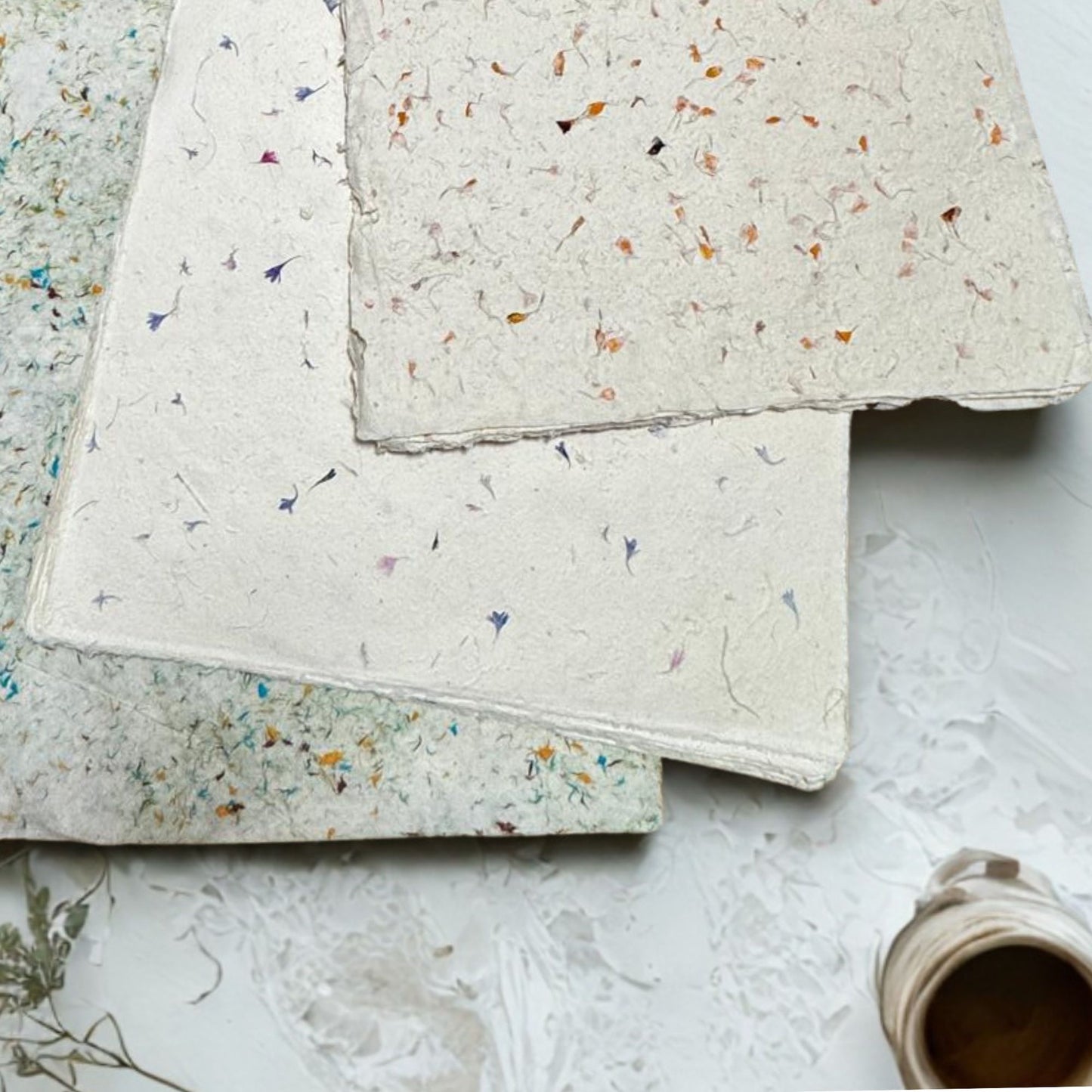 Papier cadeau fait main Lokta - Mélange de coton