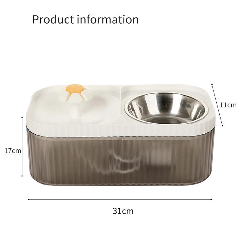 Mangeoire et abreuvoir pour animaux avec fontaine