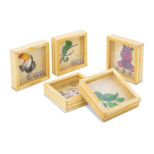 LOT DE 5 LABYRINTHES EN BOIS « JUNGLE »