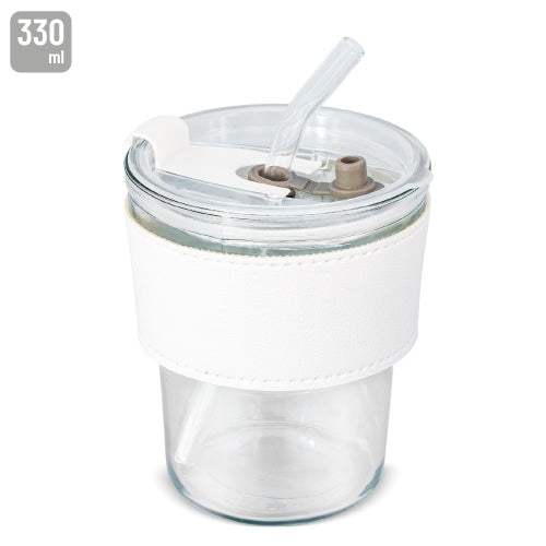Gobelet en verre 330 ml avec paille « Delicatessen »