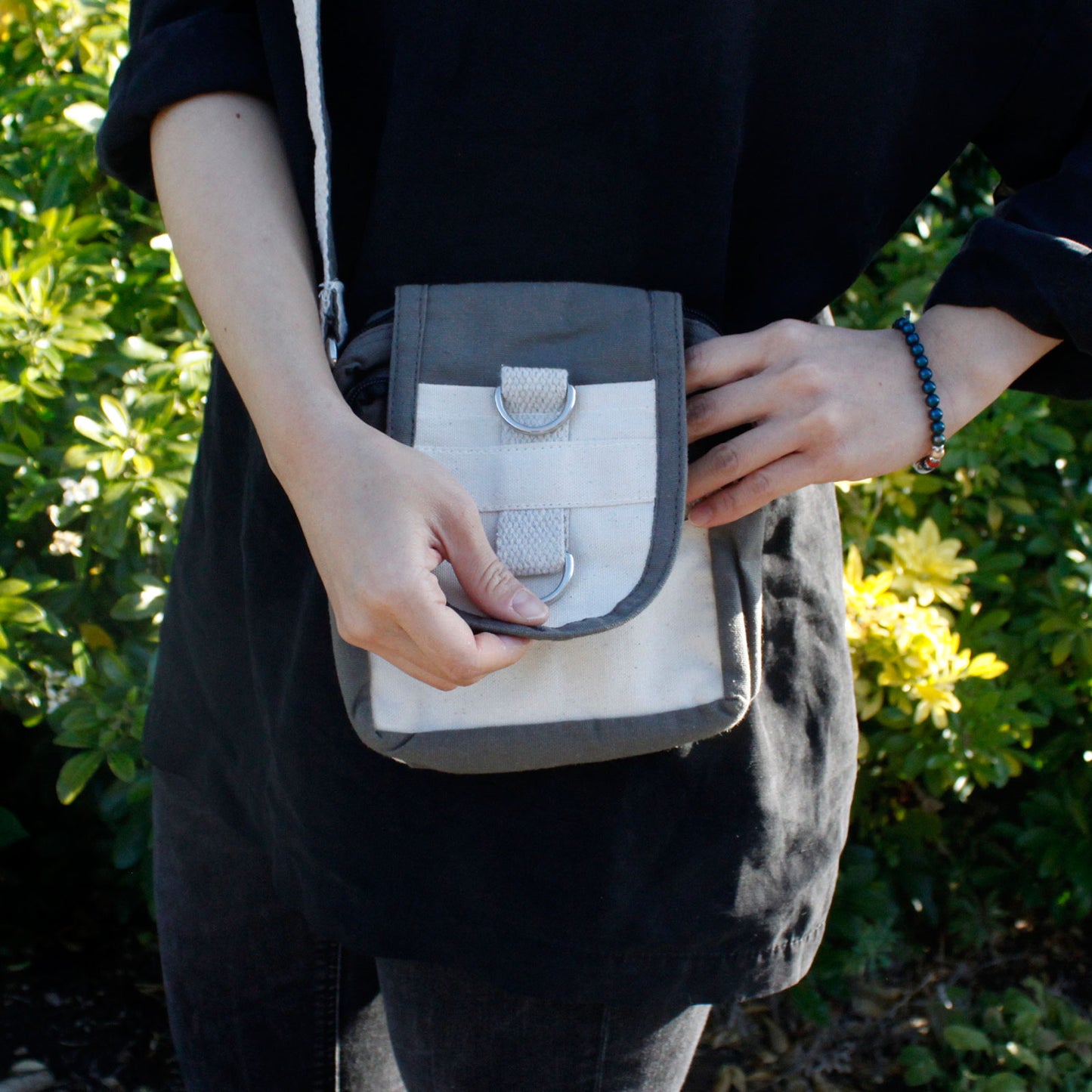 Sacs de voyage en coton naturel - Anthracite