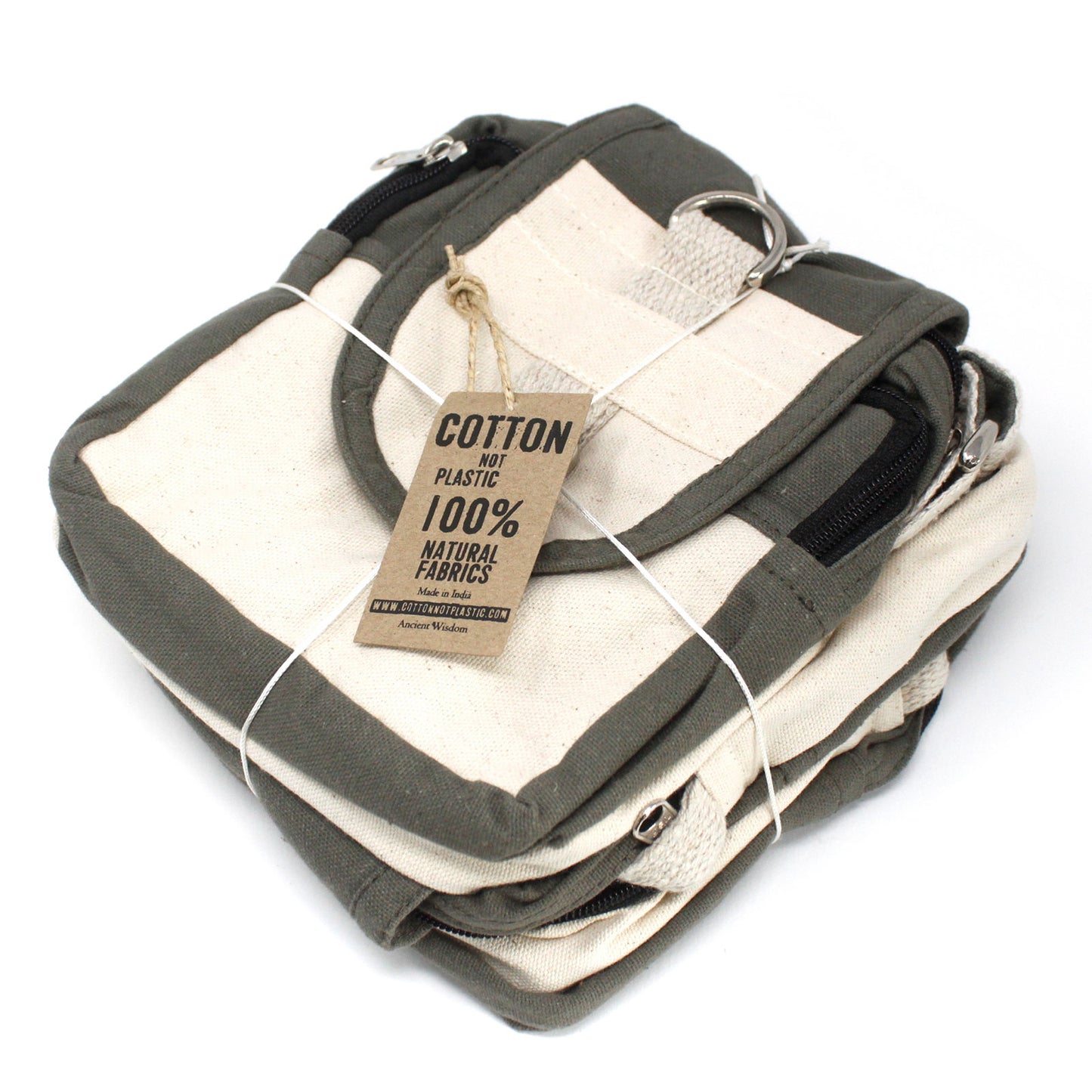 Sacs de voyage en coton naturel - Anthracite