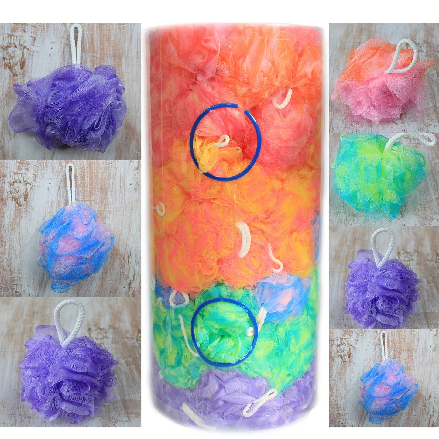 Éponge de bain - Pretty Variegated 4 Assorted 40gm