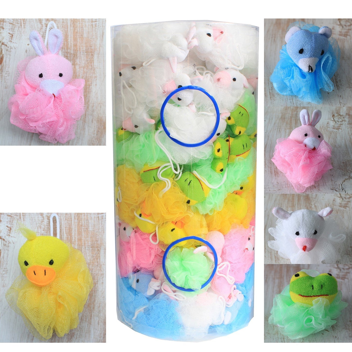 Éponge de bain - Coton Animal 5 assortis 27 g