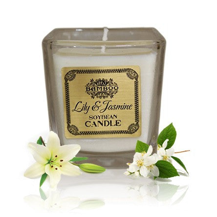 Bougie en cire de soja - Lys et jasmin