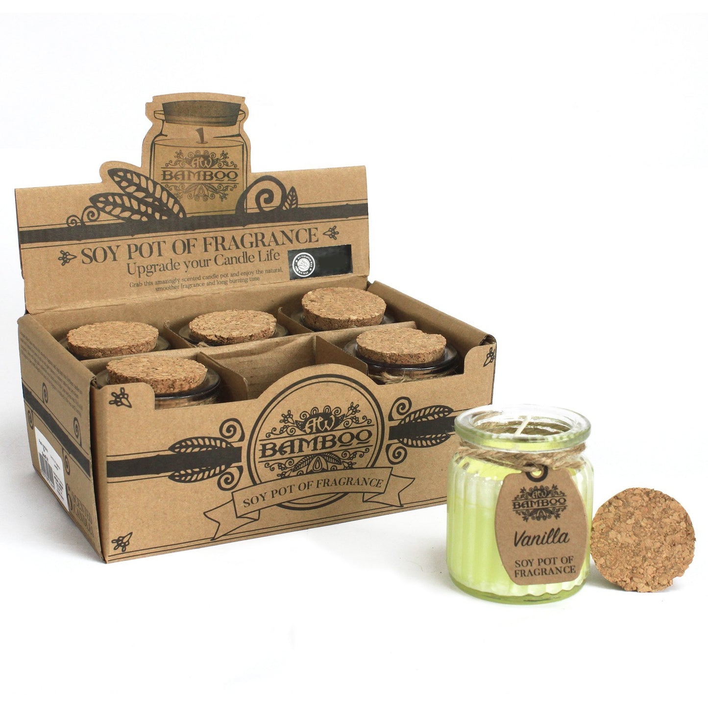 Bougie en pot en cire de soja - Vanille