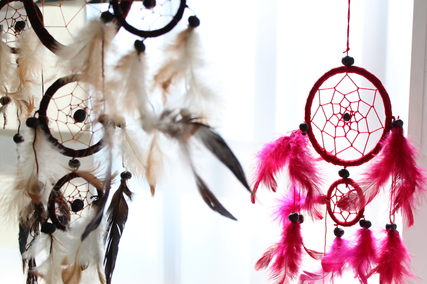 Créoles Bali Dreamcatcher Small - Turquoise/Rose/Violet (Couleurs assorties)
