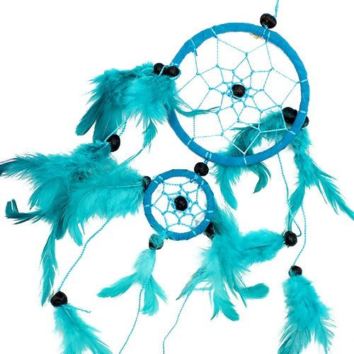 Créoles Bali Dreamcatcher Medium - Turquoise/Rose/Violet (Couleurs assorties)