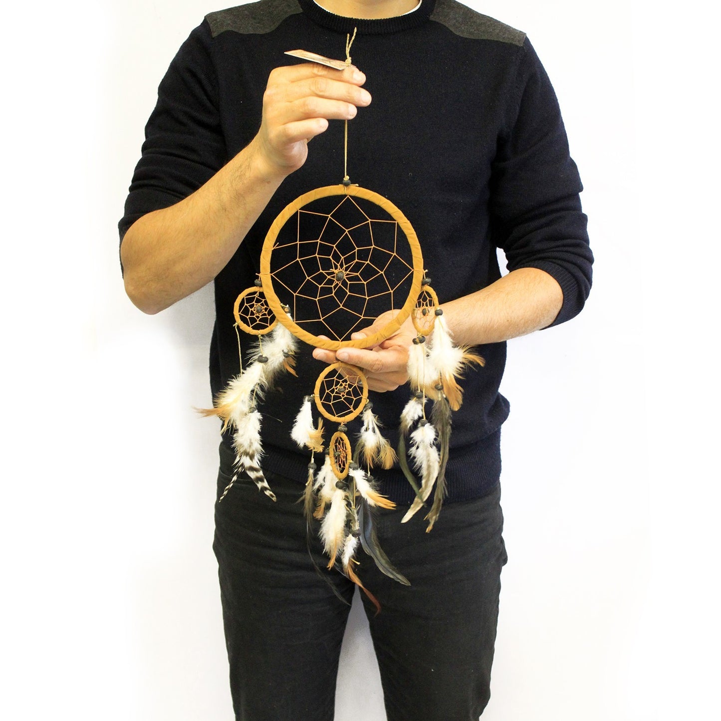 Créoles Bali Dreamcatcher Large - Turquoise/Rose/Violet (Couleurs assorties)