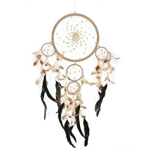 Créoles Bali Dreamcatcher XL - Crème/Marron/Chocolat (couleurs assorties)