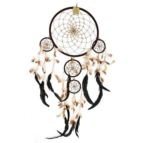 Créoles Bali Dreamcatcher XL - Crème/Marron/Chocolat (couleurs assorties)