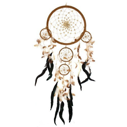 Créoles Bali Dreamcatcher XL - Crème/Marron/Chocolat (couleurs assorties)