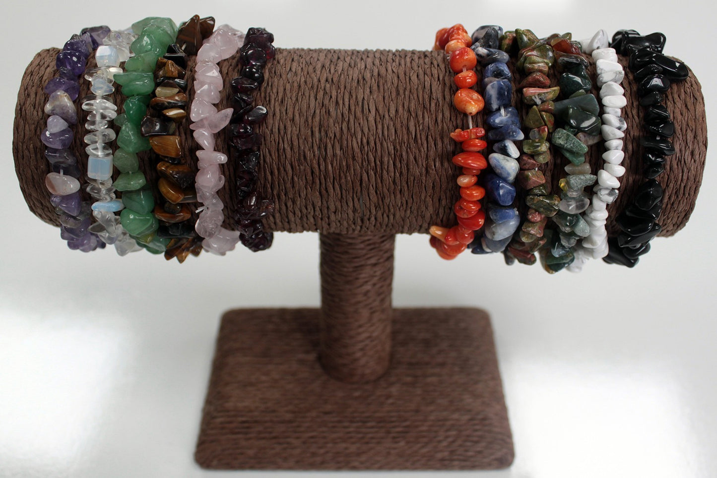 Bracelet en fragments de pierres précieuses - Grenat sanguin