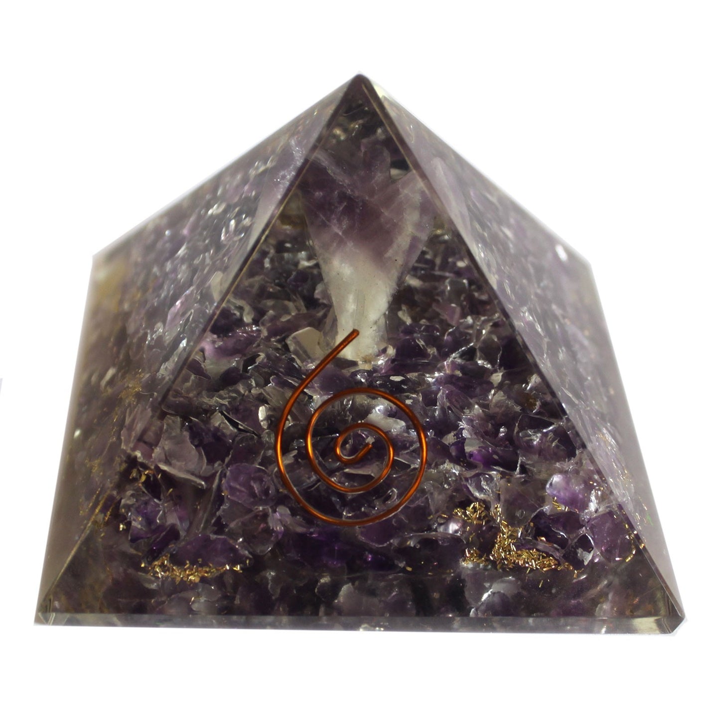 Grande pyramide d'orgonite 70 mm - Angelo