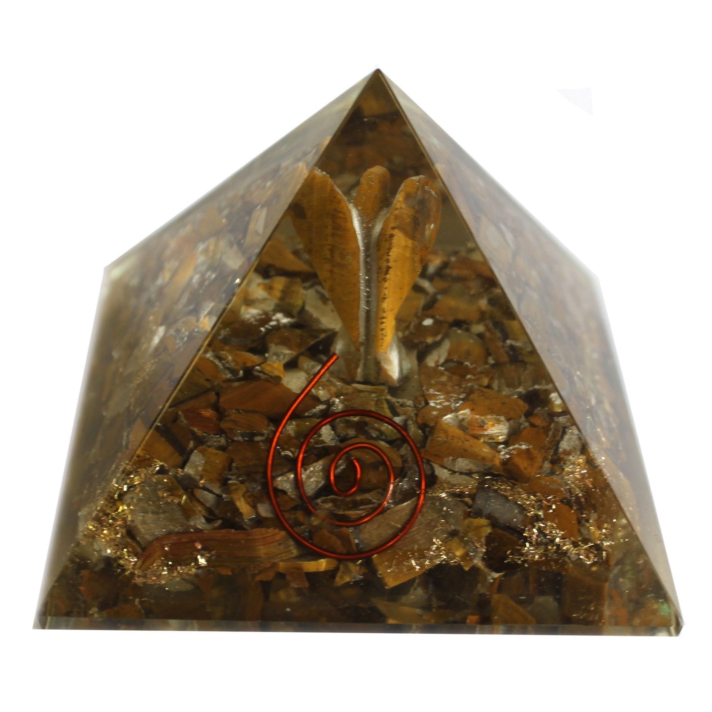 Grande pyramide d'orgonite 70 mm - Angelo
