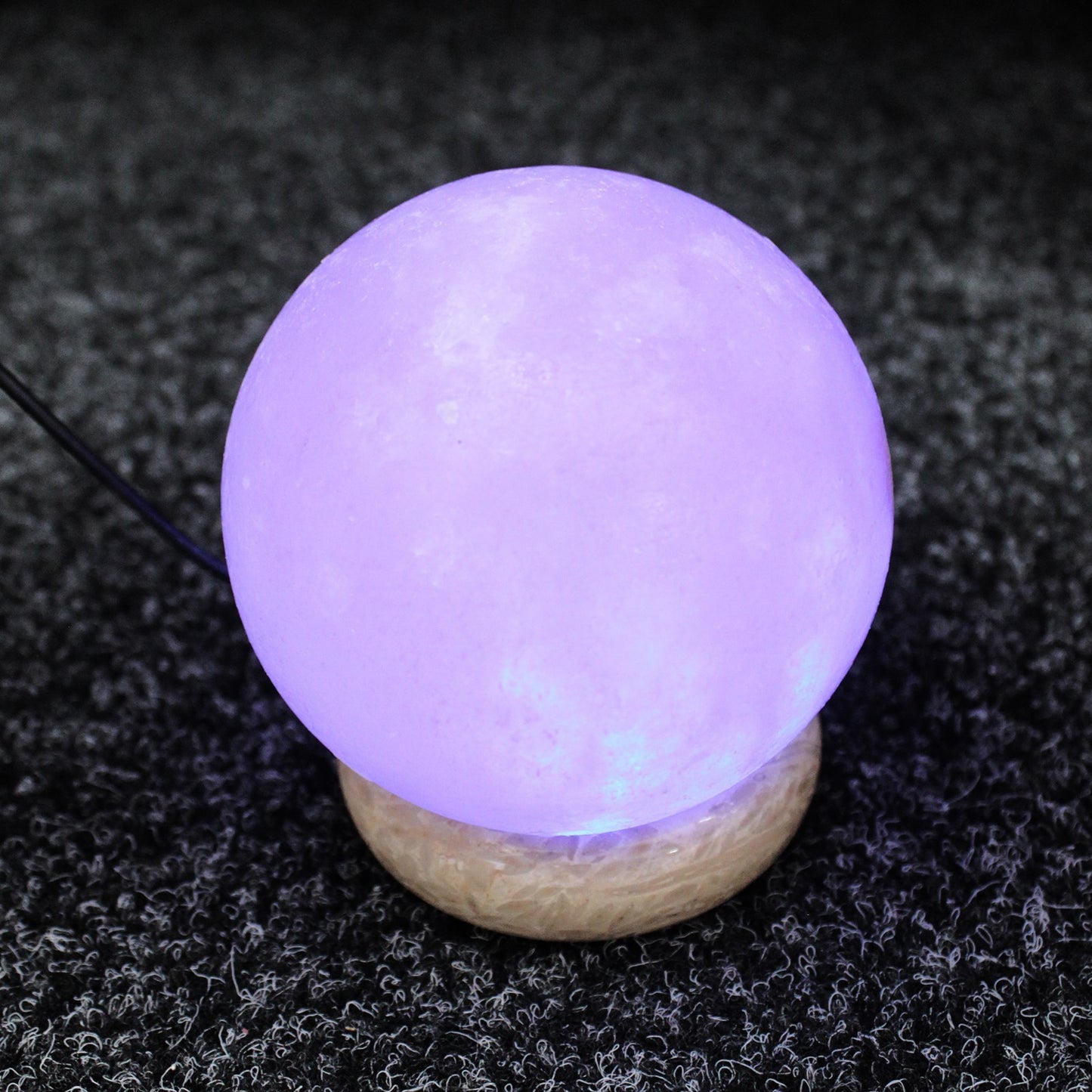 Lampe boule de sel USB de qualité - 8 cm (multicolore)