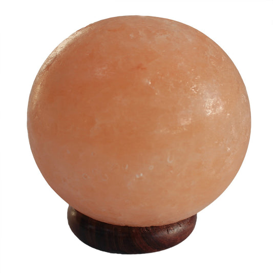 Lampe boule de sel - Base en bois