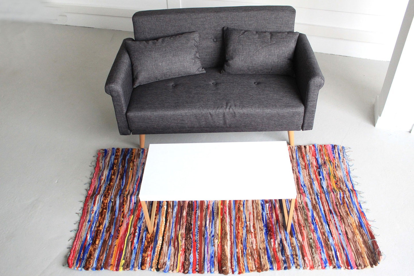 Grand tapis en chiffon - 105x185cm