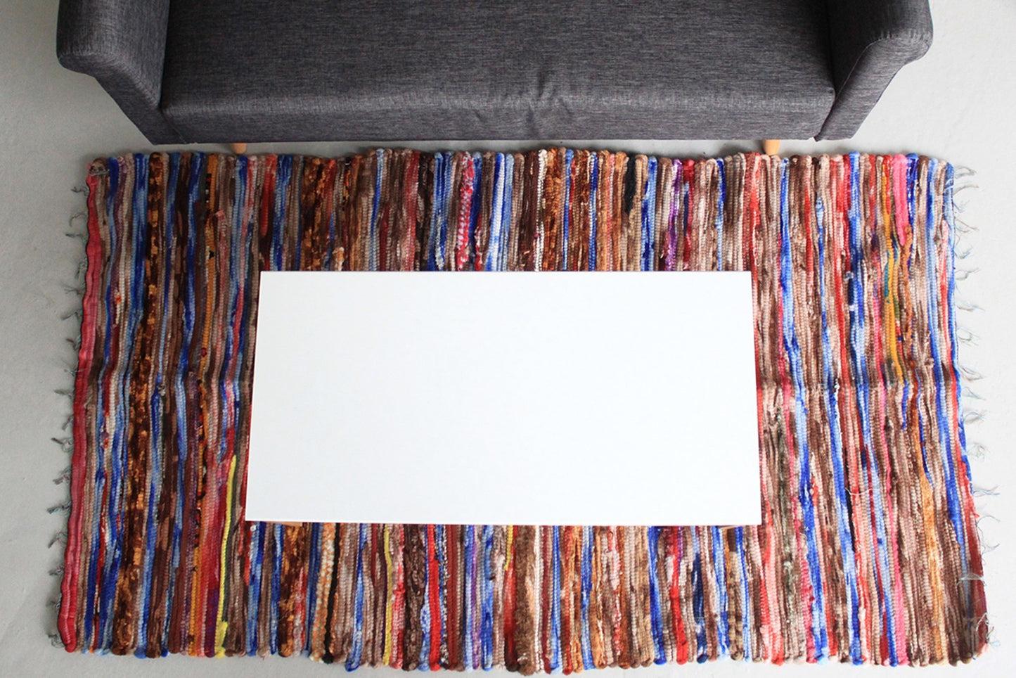Grand tapis en chiffon - 105x185cm