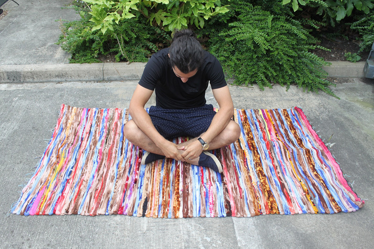 Grand tapis en chiffon - 105x185cm